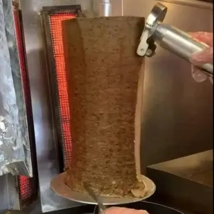 a person making food