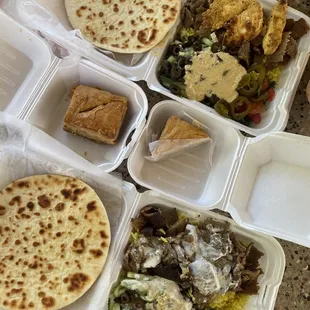 a variety of food items