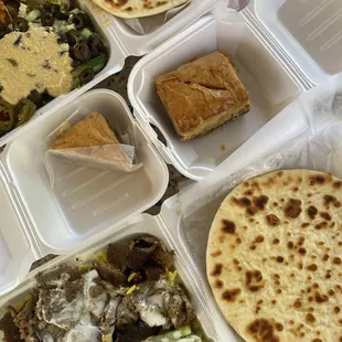 a variety of food items