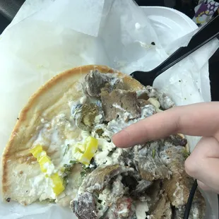 Note the hair on the end of my finger. Definitely not mine as I have very long ginger hair.