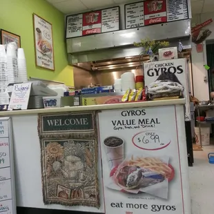 Front counter.