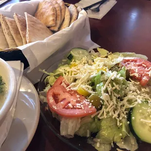Greek salad.  Fresh ingredient's.   Tasty