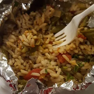 Rice and Green Beans side