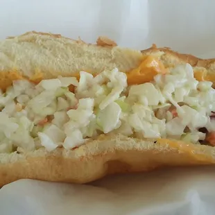 W/Halls Beer Cheese and Slaw