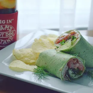 One of our specials that we did for Lent! Smoked Salmon Wrap