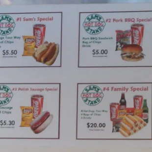 sushi and sashimi, menu