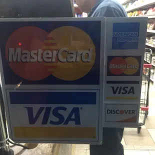 They now take cards!