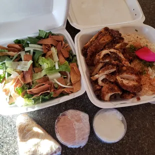 Chicken Cream Chop with a side fattoush salad-deeeelish