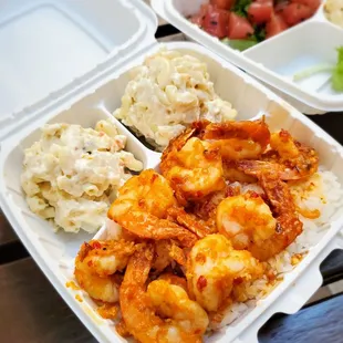 Spicy Garlic Shrimp Plate