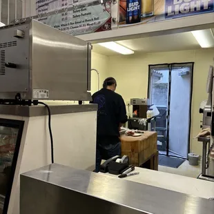 Menu and sandwich station