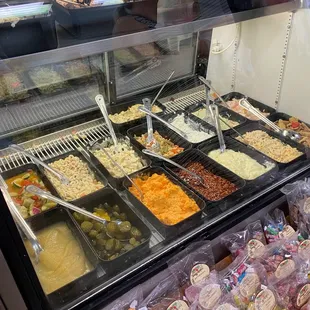 a variety of food items