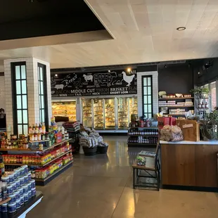the inside of the store