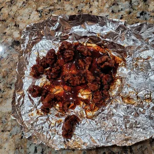 I guess this is what they call their 10-piece large wings. Tiny bits of gristle fat