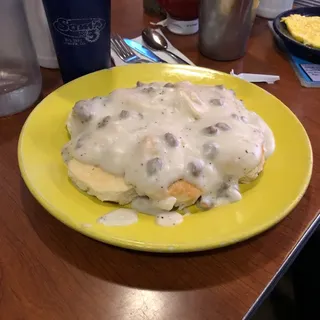 Biscuits & Gravy with Meat