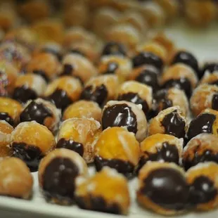 chocolate and sprinkled holes!!