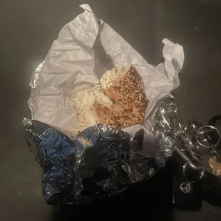 Everything Bagel with cream cheese.