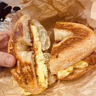 Bagel and Eggs Breakfast