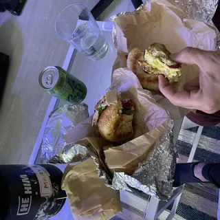 Bagel with Peanut Butter and Jam