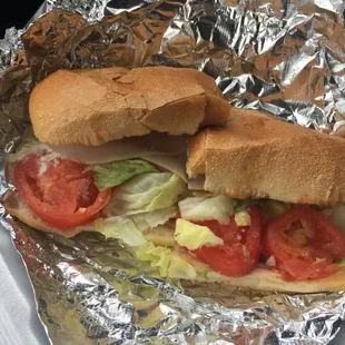 American Sub - lite on the meat &amp; cheese, soft rill.