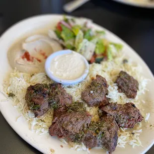Chimichurri Beef Kabab Plate