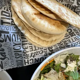 Pita and greek salad