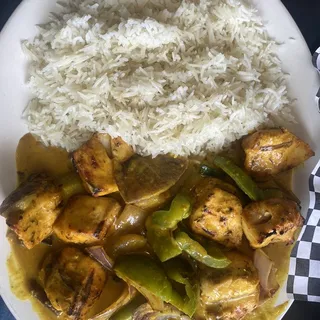 Curry Chicken Kabab Plate