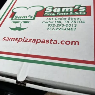 Box that medium pizza came in