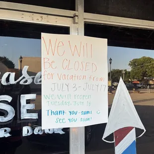 Please update your business hours online if you're planning to be closed.