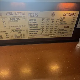 Menu inside.....