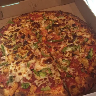 I get my pizza well done, but next time I'll also get light sauce &amp; extra cheese