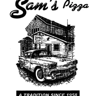 an old car parked in front of a house