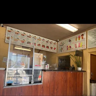 menus on the wall