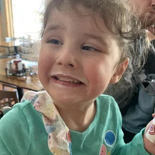 She loves the ice cream!