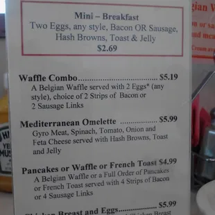 New breakfast specials, the mini is still the best deal!