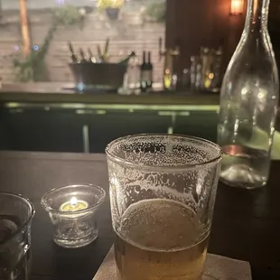 at the bar, Sam's pilsner