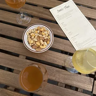 Orange and white wine