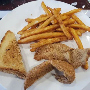 2 piece catfish with fries snack