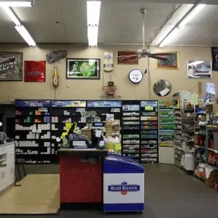 the inside of the store