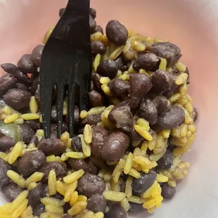 Rice and black beans