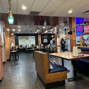 a view of the dining area