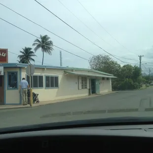 a man walking down the street