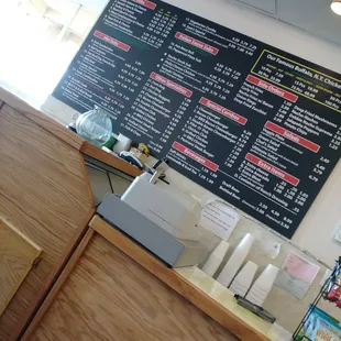 The Menu! Decent Prices!