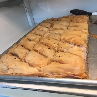 Great Homemade Baklava among other amazing Greek food