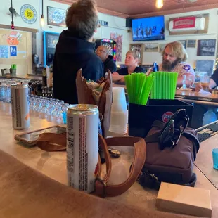 customers at the bar