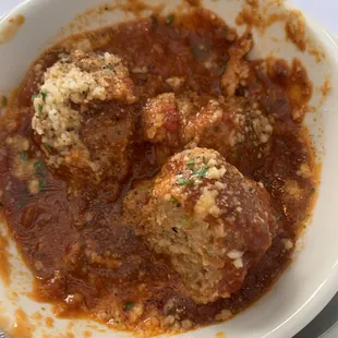 Meatballs (after one eaten)