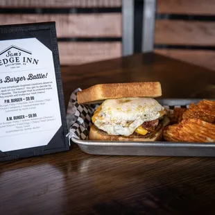 Burger Battle!  A.M. Burger w/ Buffalo Chips