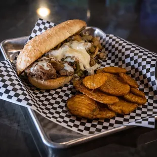 Philly Steak and Buffalo Chips