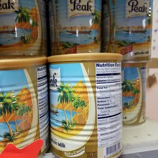 a variety of canned food items