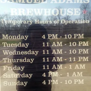 The hours need to be corrected..