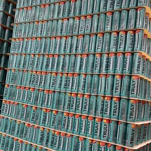 stacks of cans of beer